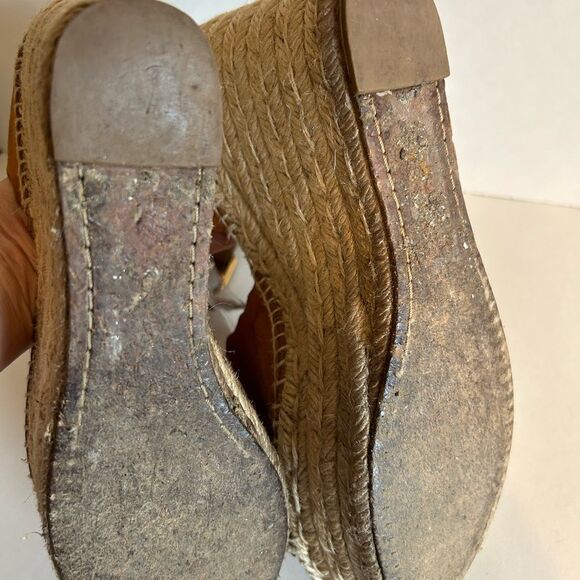 Chloe | Lauren Espadrille Wedge Sandal Brown Suede Size 9 Made In Spain - Picture 14 of 14